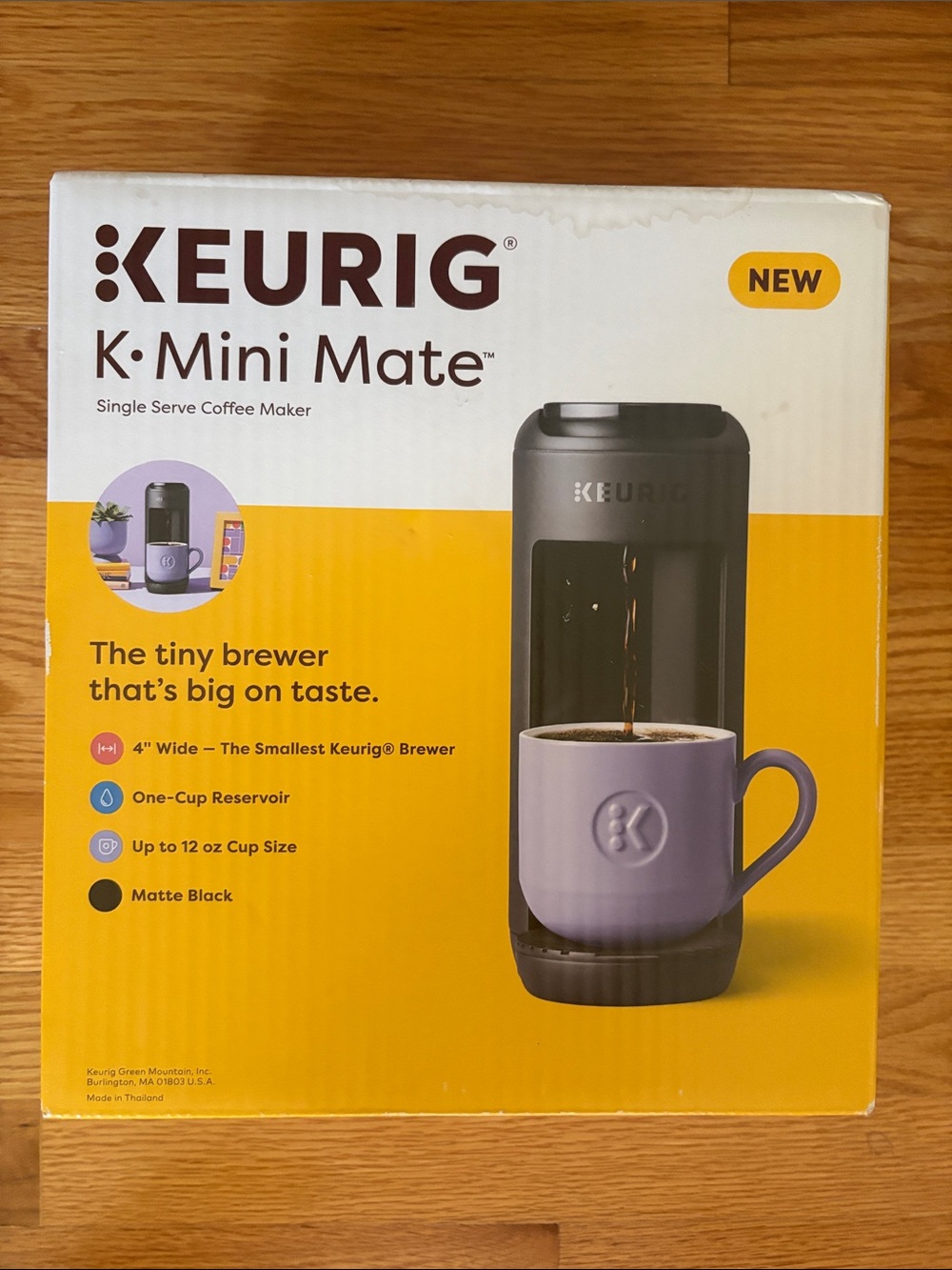 Keurig K-Mini Mate Single Serve Coffee Maker - Matte Black with Purple Mug - Picture 6 of 12